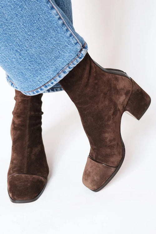 Catriona | Square Toe Heeled Boots