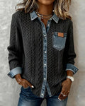Kabira | Shirt with Denim Patchwork