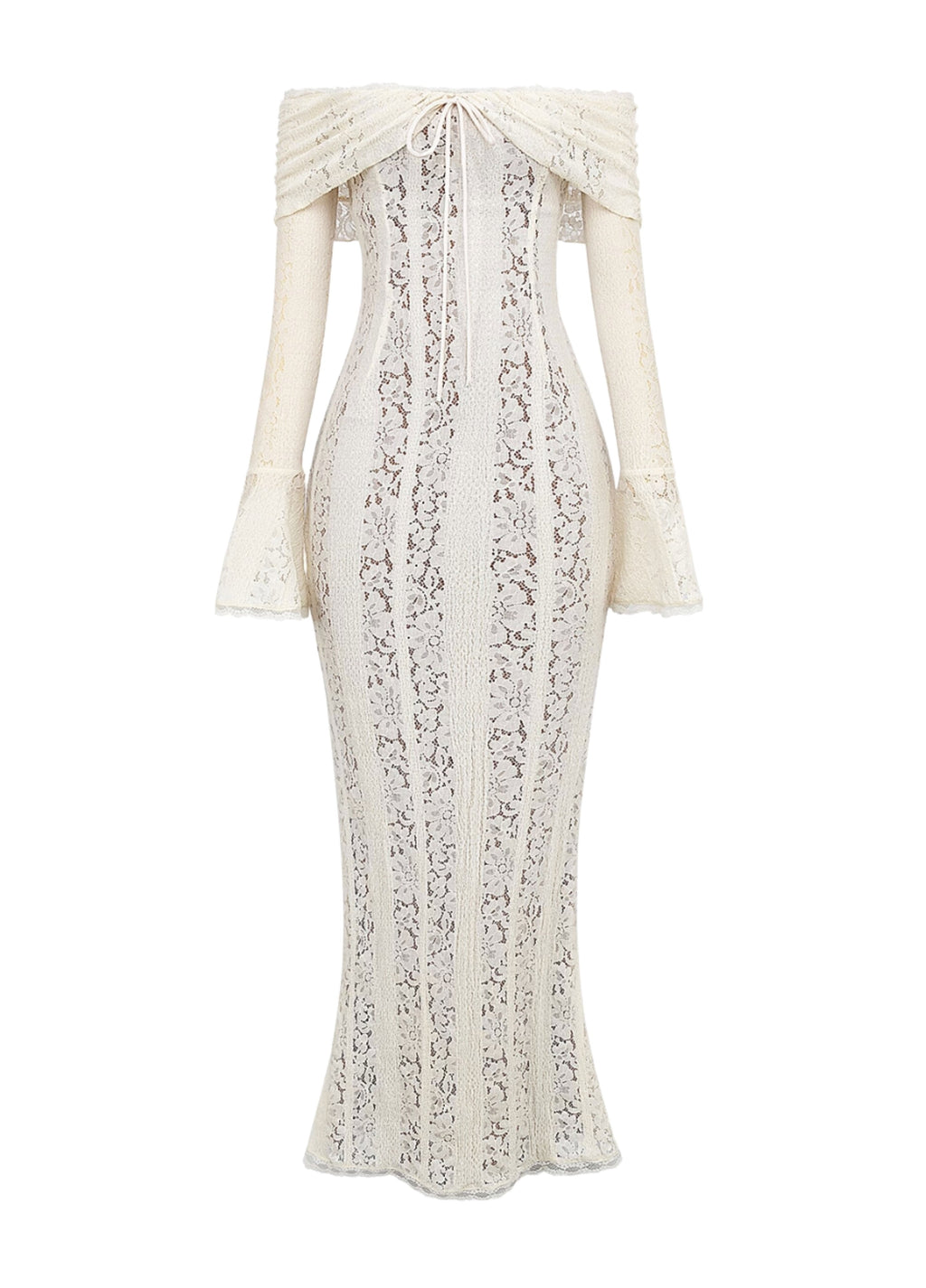 Zorah | Lace Maxi Dress – White