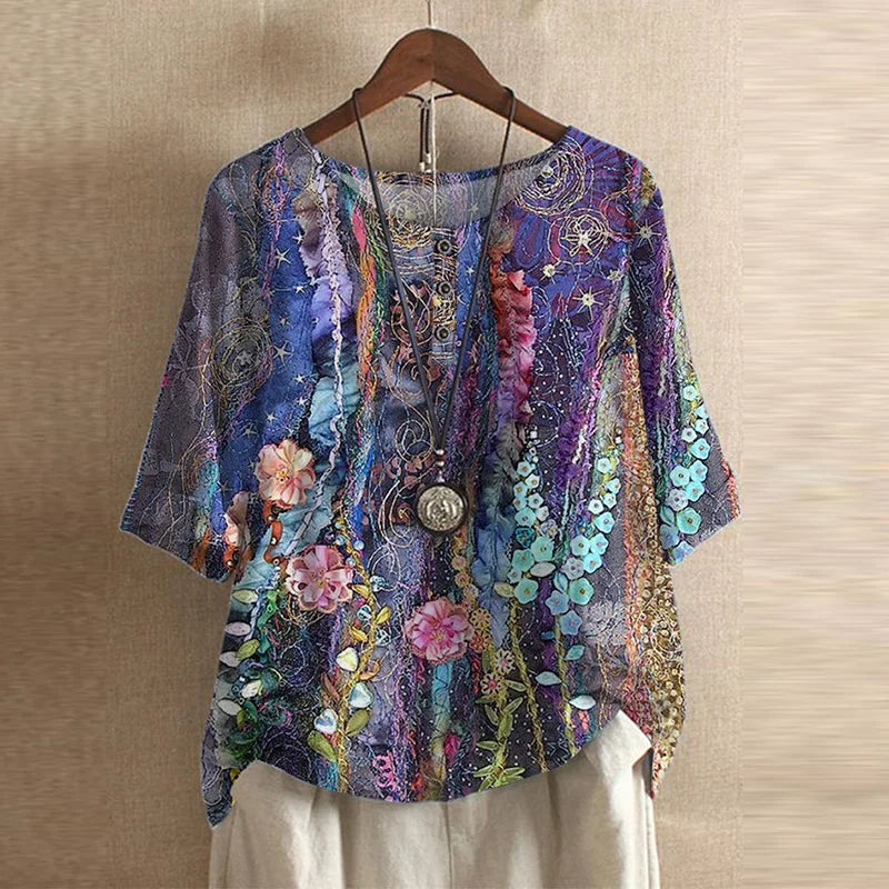 Sophie | Vintage Floral Print Blouse