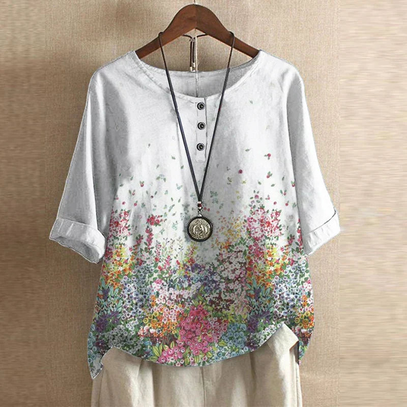 Sophie | Vintage Floral Print Blouse