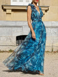 Kamila | Peacock Blue Maxi Dress