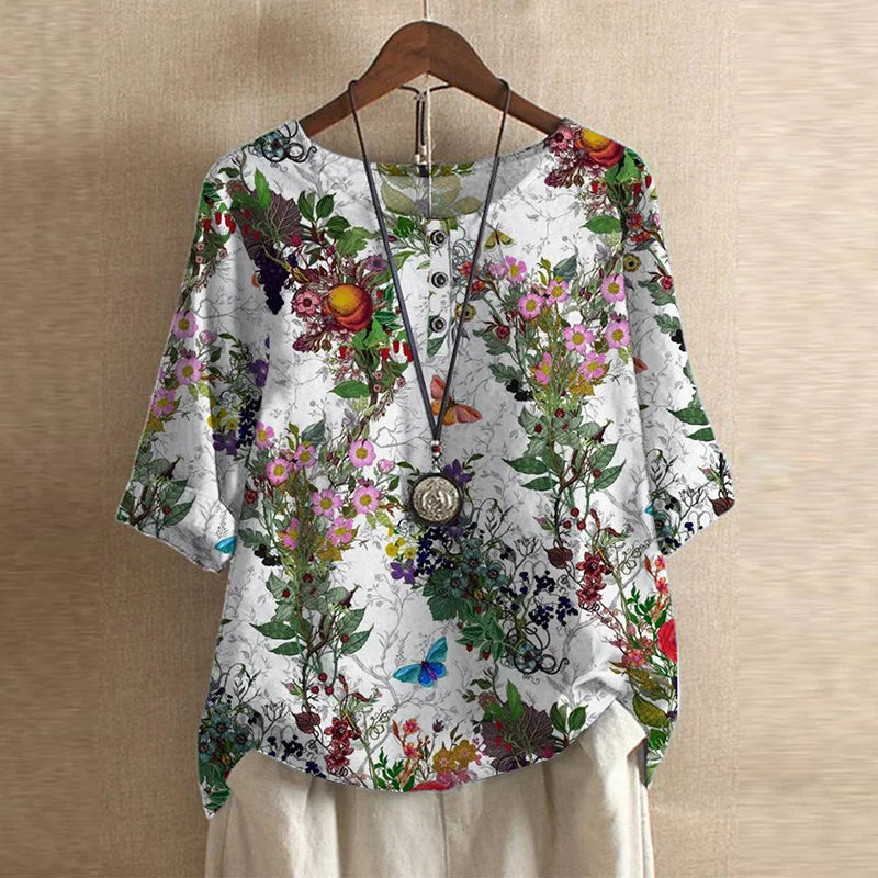 Sophie | Vintage Floral Print Blouse