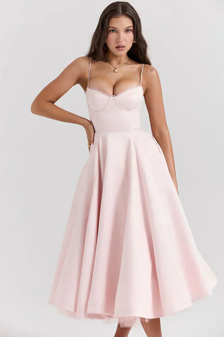 Jade | Delicate Tulle Accent Dress