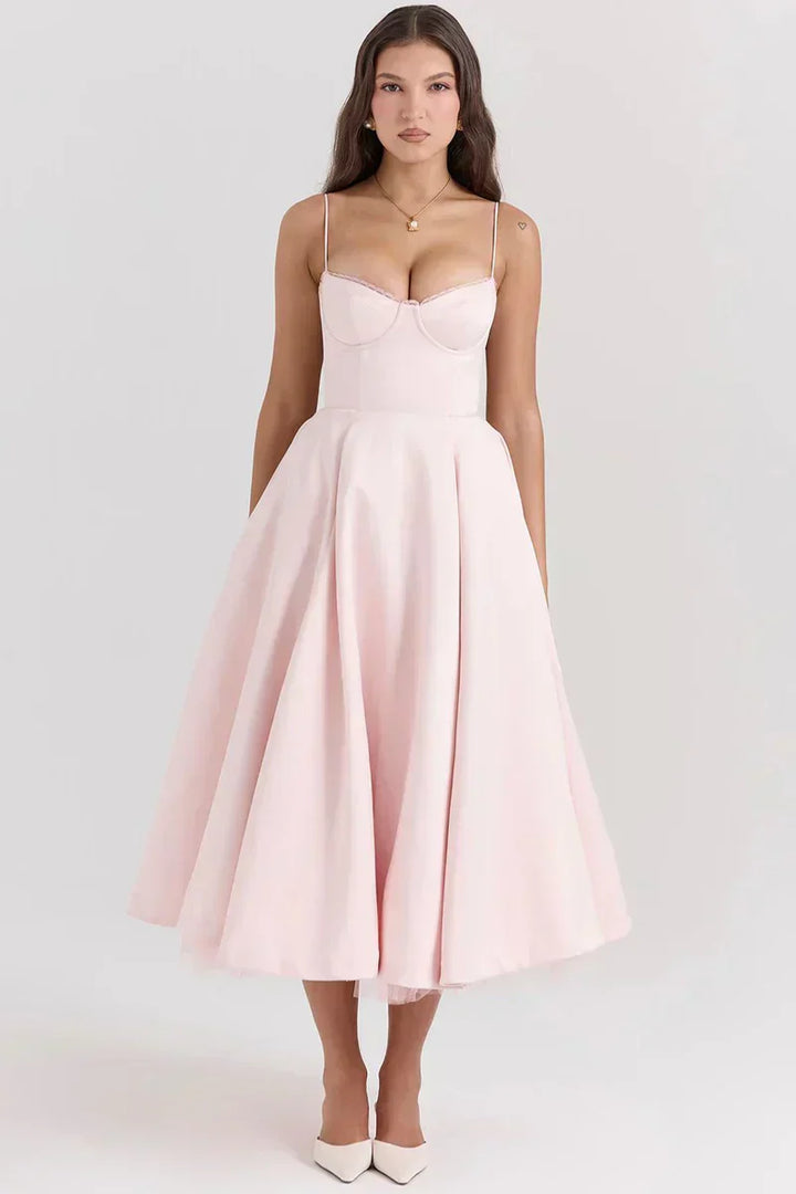 Jade | Delicate Tulle Accent Dress