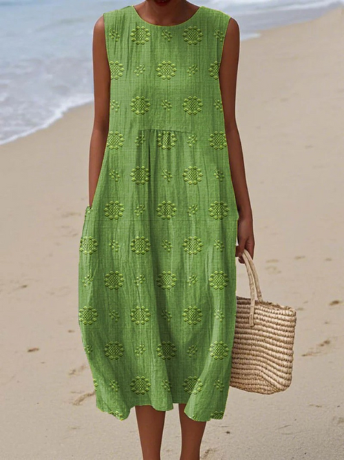 Chantal | Embroidered Midi Dress