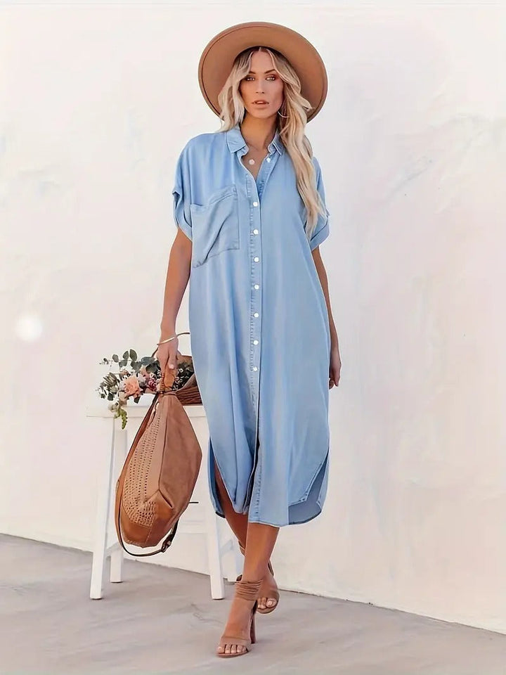 Davinia | Shirt Dress with Fixed Pockets