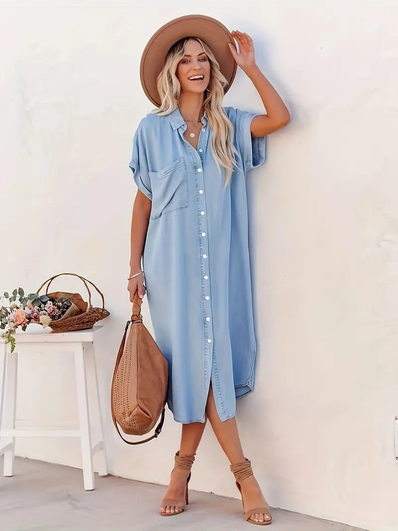 Davinia | Shirt Dress with Fixed Pockets