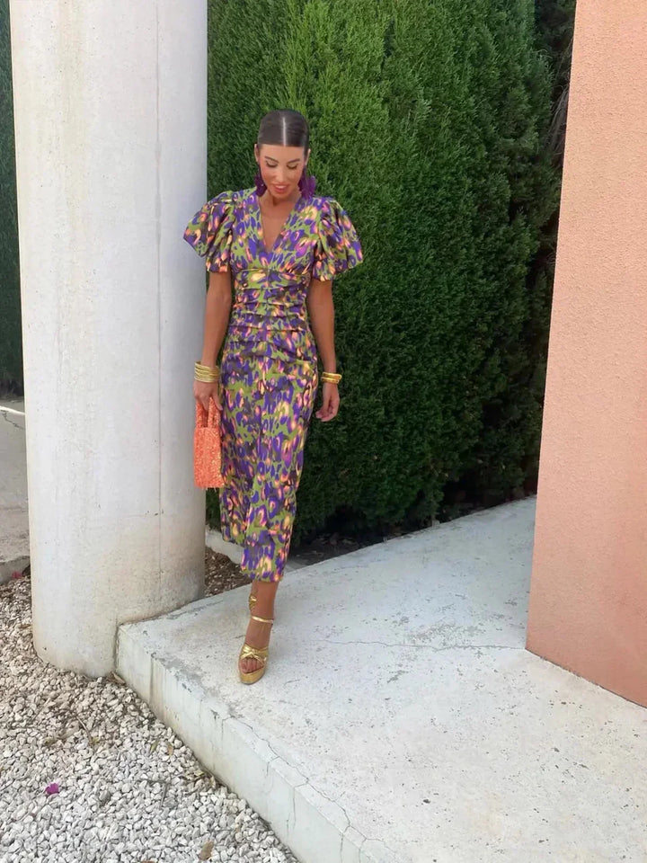 Sierra | Women’s Puff Sleeve Printed Dress