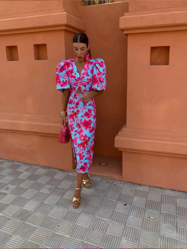 Sierra | Women’s Puff Sleeve Printed Dress