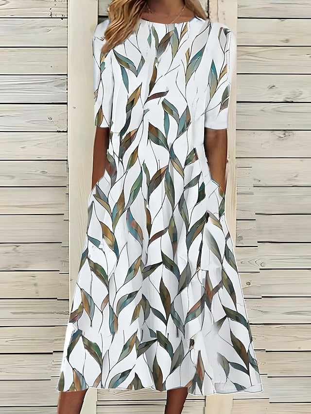 Selina™ – Coastal Flowers Midi Dress