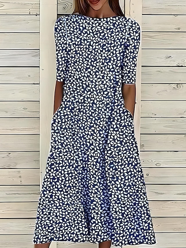 Selina™ – Coastal Flowers Midi Dress